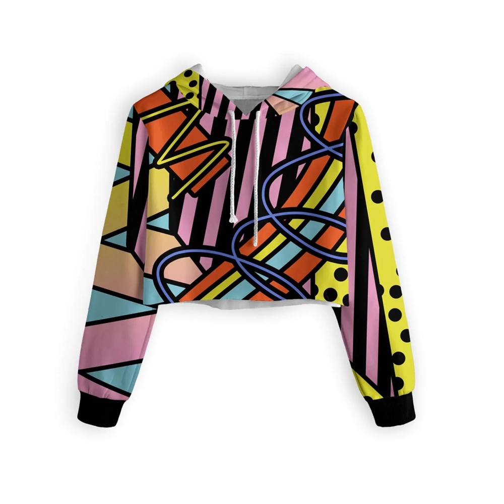 8 Sublimation Cropped Hoodie - Image 1